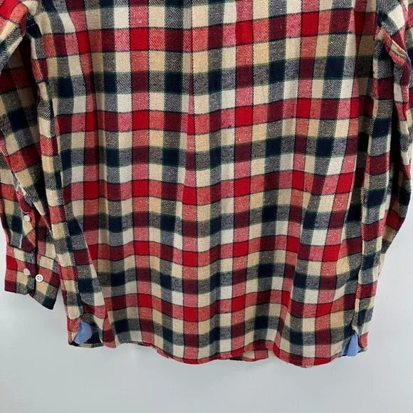 Bogari Grunge Gorpcore Outdoor Multicolor Plaid Casual Flannel Shirt SzL - Picture 11 of 13